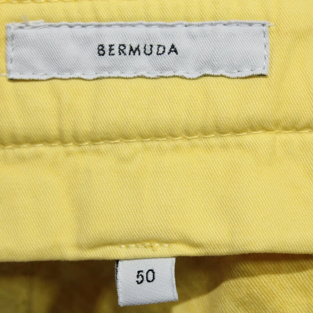 PT Torino NWT Bermuda / Casual Shorts Size 50 (34 US) Solid Yellow Cotton Blend